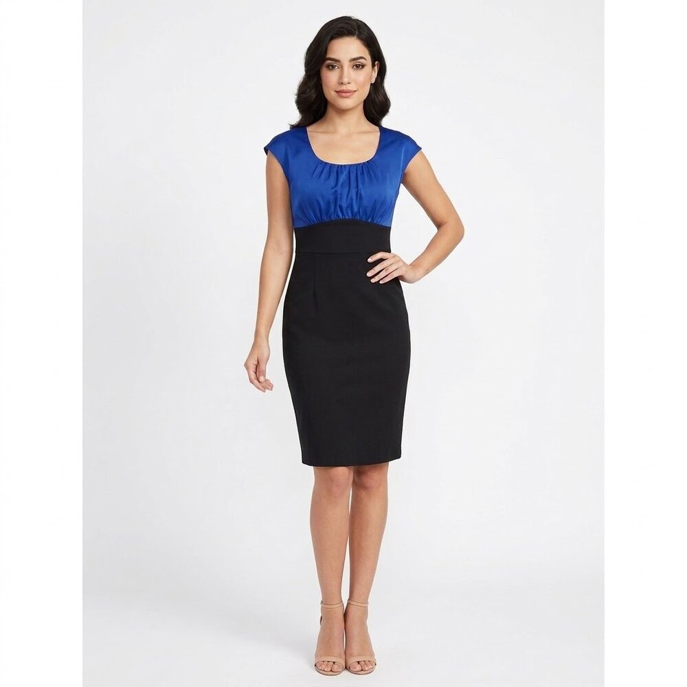 Smart Set Black and Royal Blue Dress